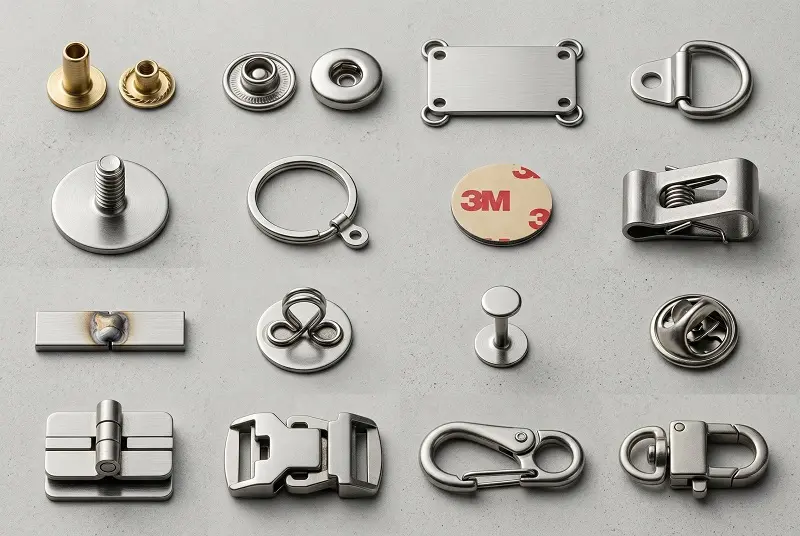 Metal label attachment methods