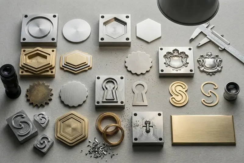 Custom metal label shapes