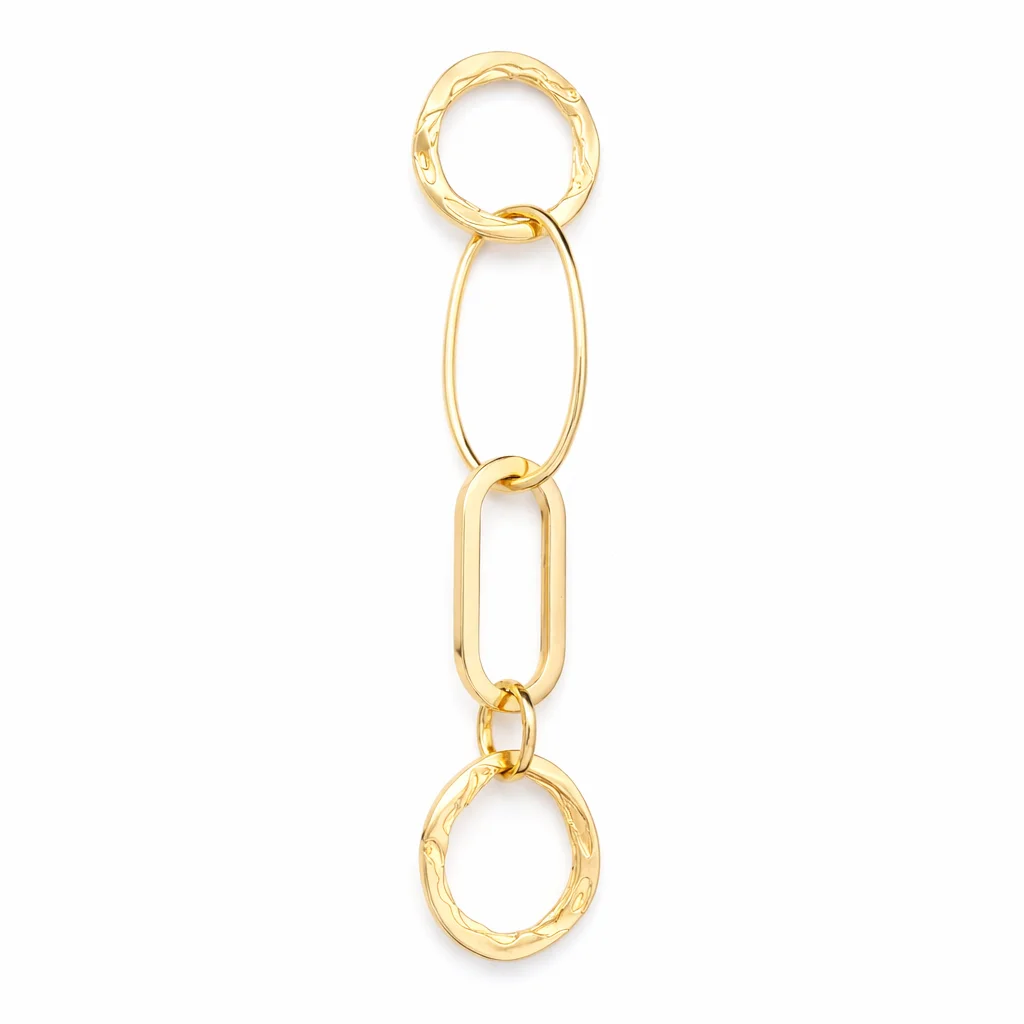 Gold Mixed Shape Chain Links Connector
