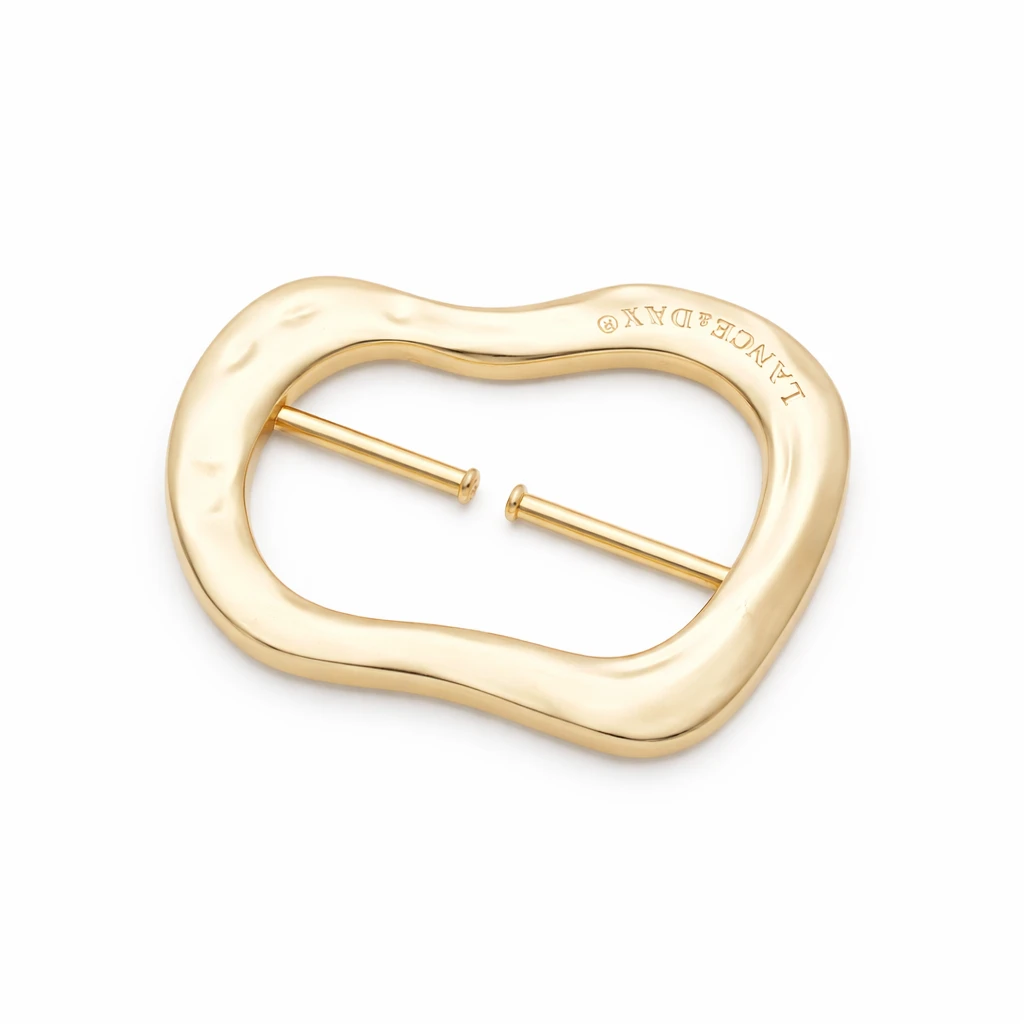 Gold Organic Shape Belt Buckle