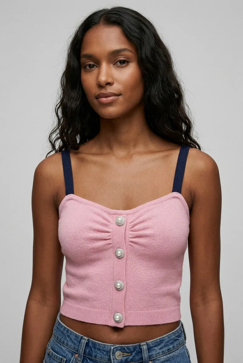 Pearl Decorative Metal Shank Buttons styled on garment