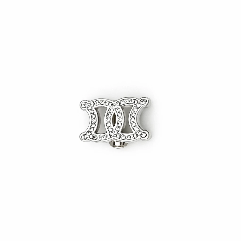 Rhinestone Decorative Metal Label