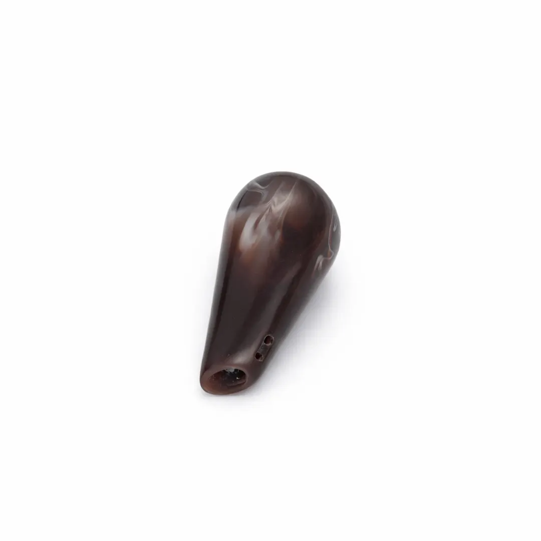 Resin Brown Teardrop Cord End