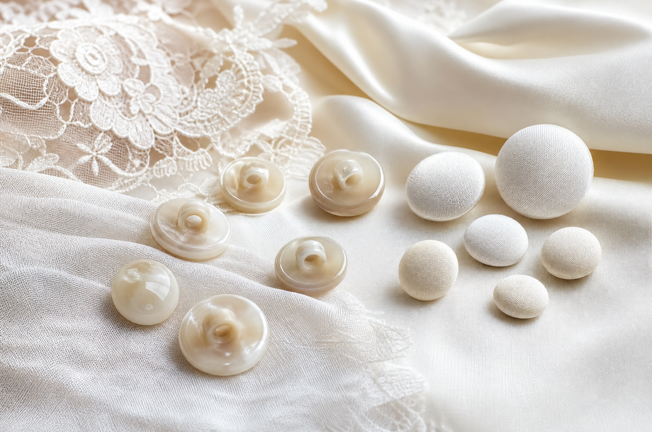 cast tunnel and flexible shank button structures for garment design