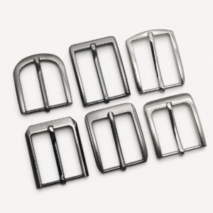 Brushed Gunmetal and Silver Belt Buckles