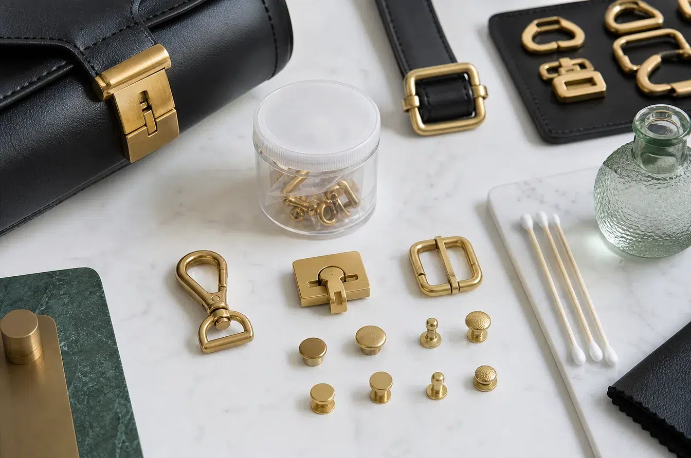 compliance ready brass hardware samples for fashion accessory quality checks