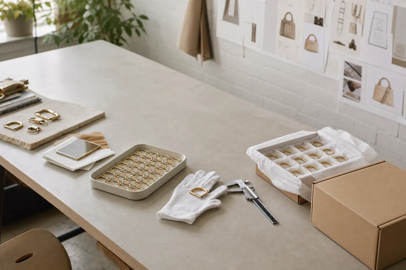 Hardware samples inspection tools protective packaging and cartons represent the custom production timeline