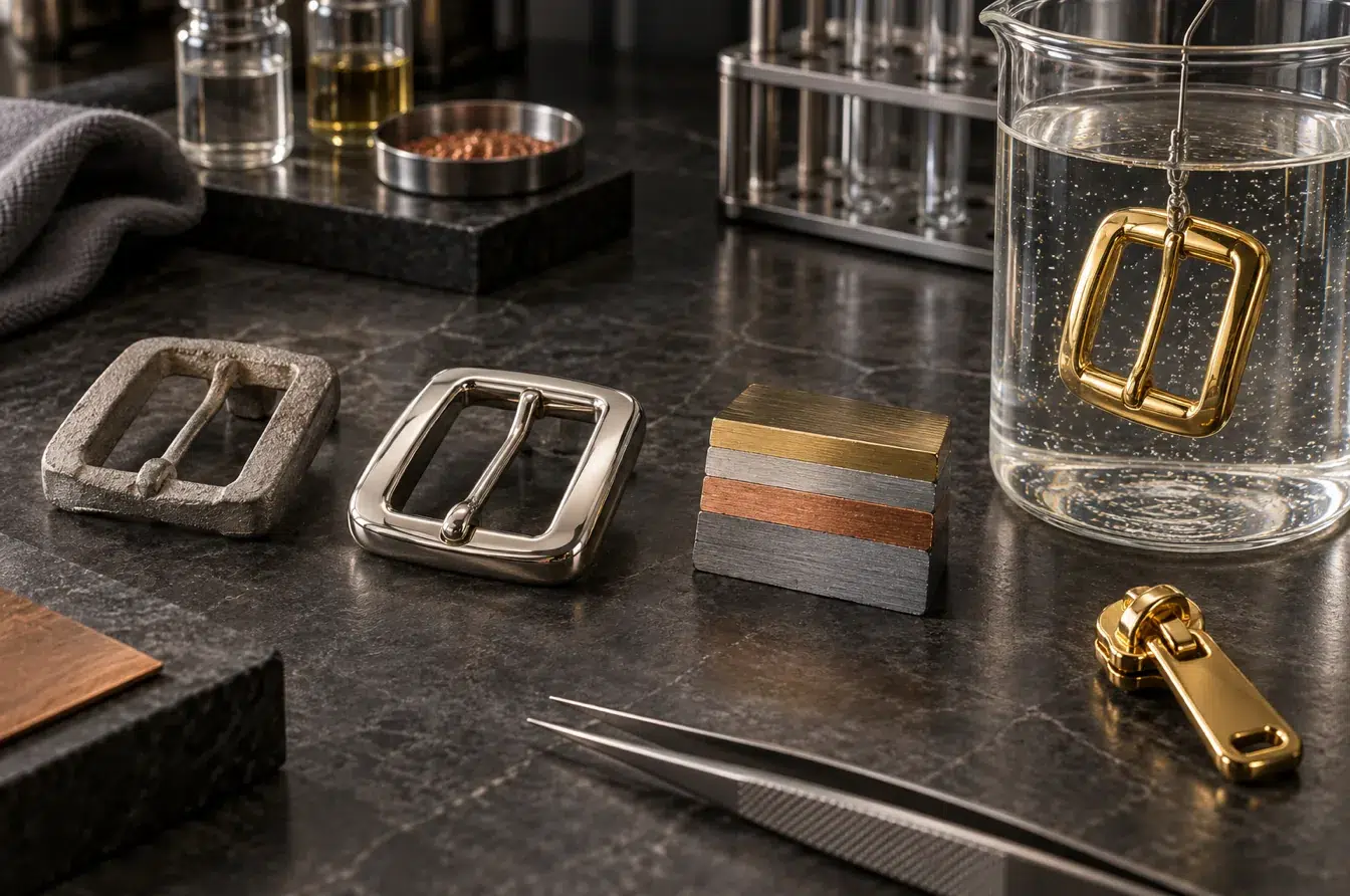 Raw finished and immersed hardware samples compare three different testing requirements